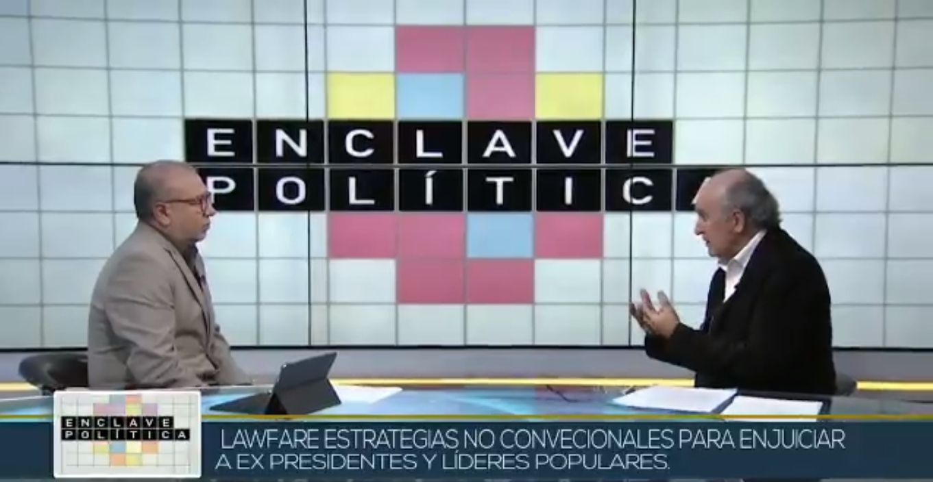 Oscar Parrilli sobre la judicialización de la política en Telesur