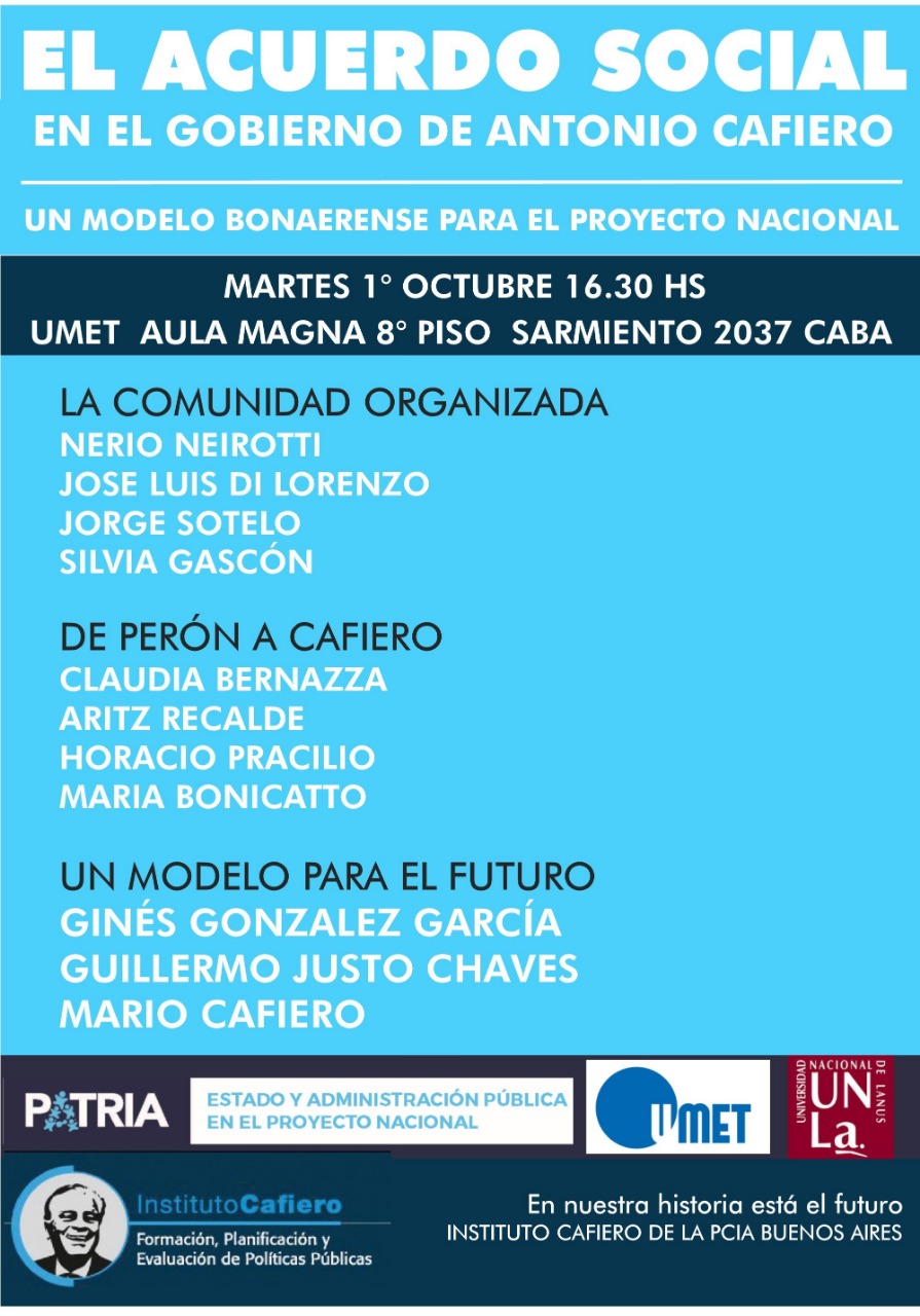 Jornada «El acuerdo social en el gobierno de Antonio Cafiero»