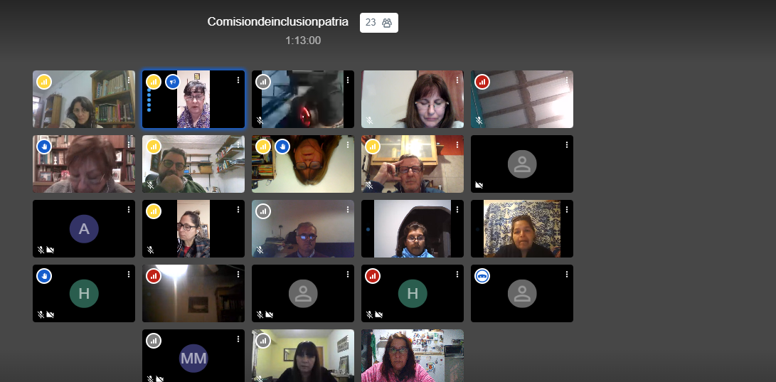 Encuentro virtual de la Comisión de Inclusión y Desarrollo Social