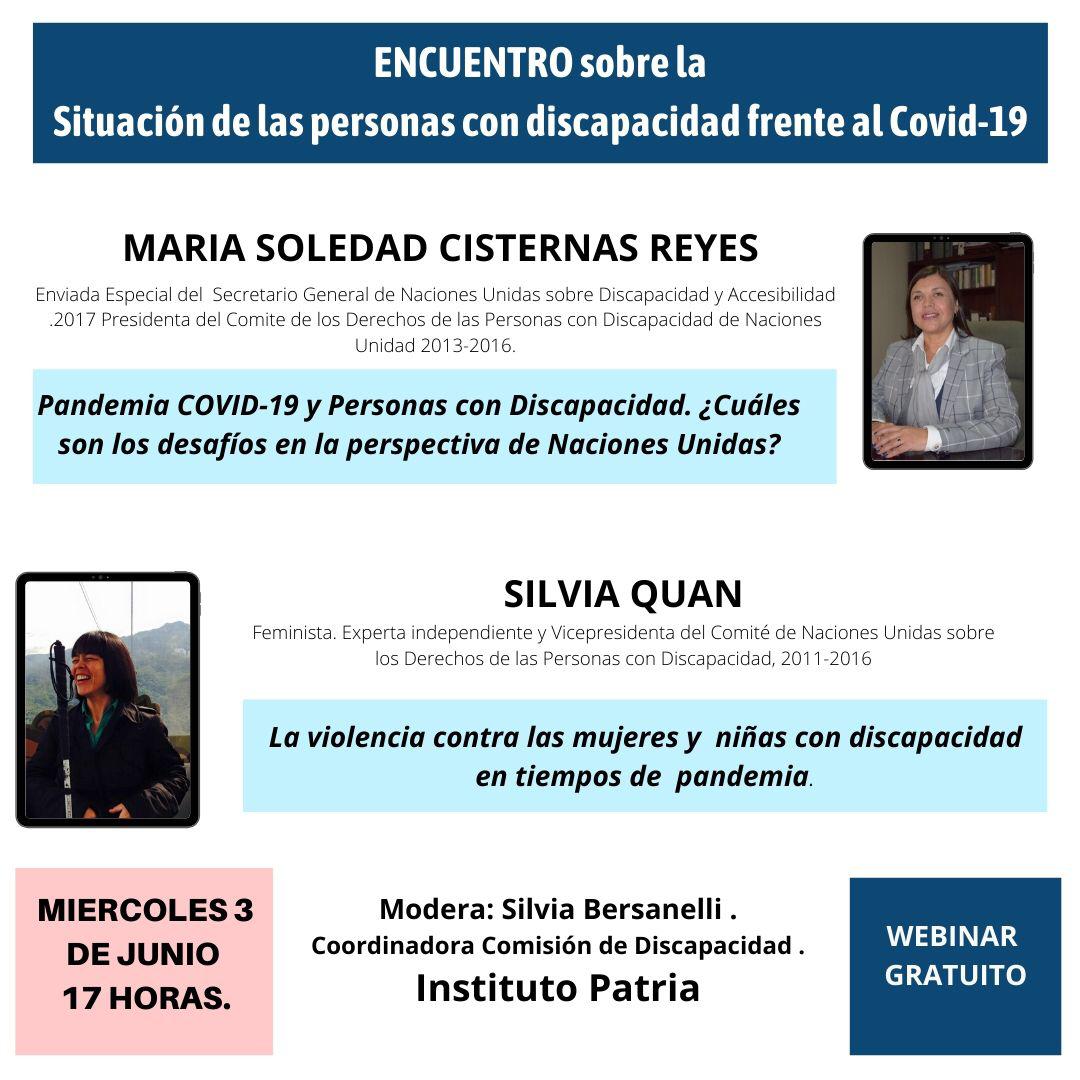 Encuentro: Situación de las personas con discapacidad frente al Covid 19