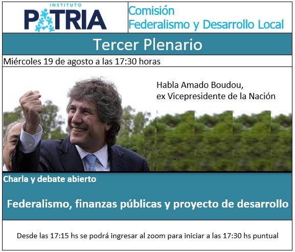 Amado Boudou en el tercer plenario de la comisión Federalismo y Desarollo Local