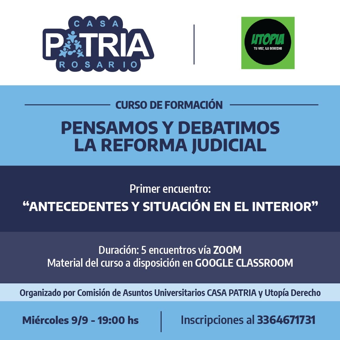 Curso de formación: «Pensamos y debatimos la reforma judicial»