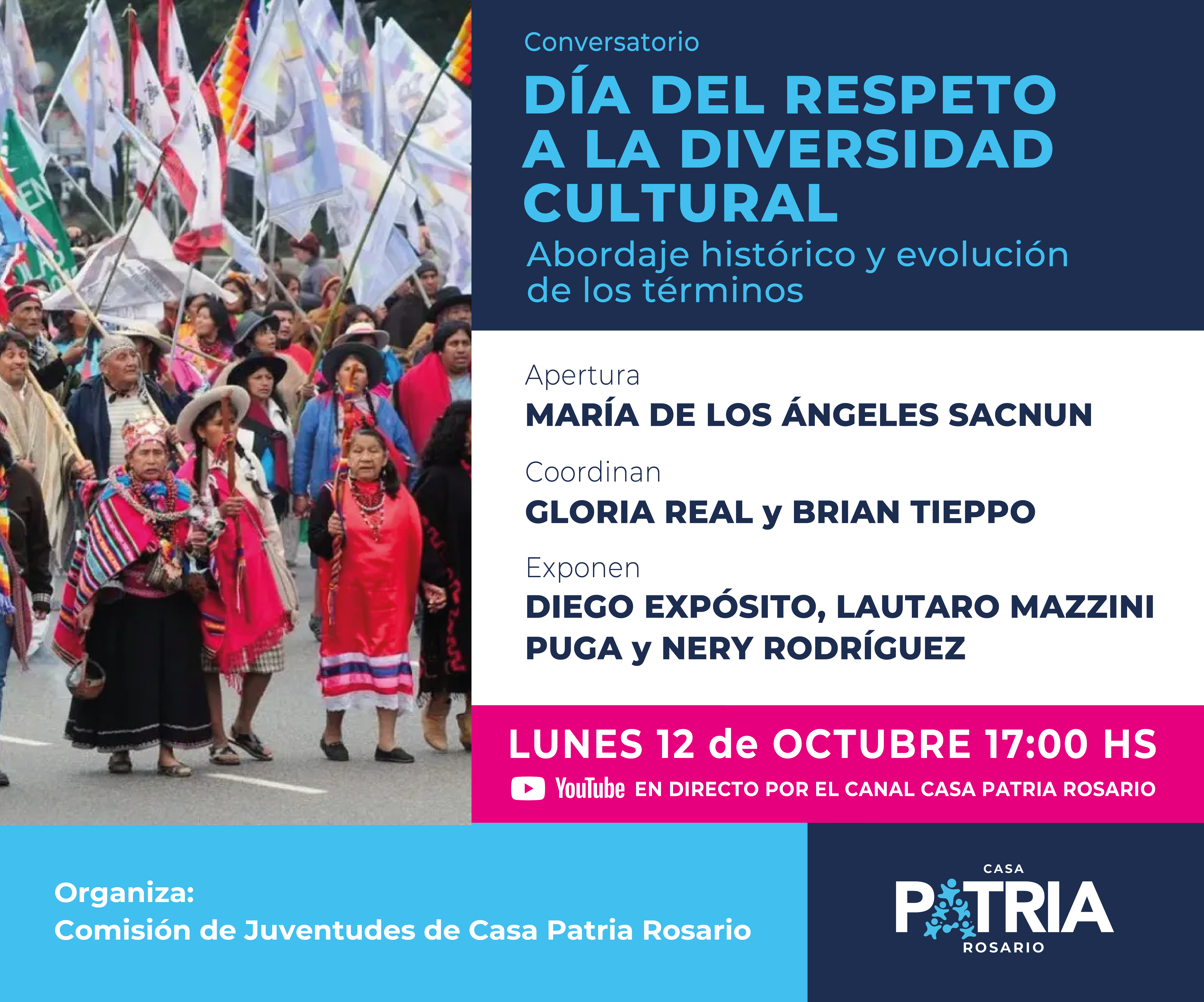 Conversatorio: Día del Respeto a la Diversidad Cultural. Abordaje histórico y evolución de los términos.