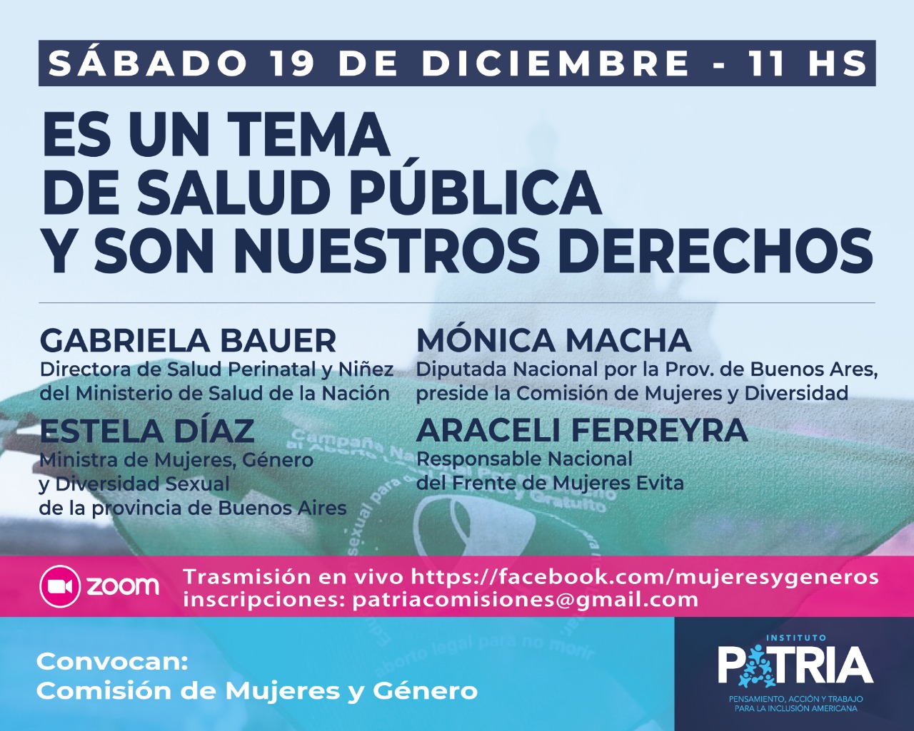 Es un tema de salud pública y son nuestros derechos