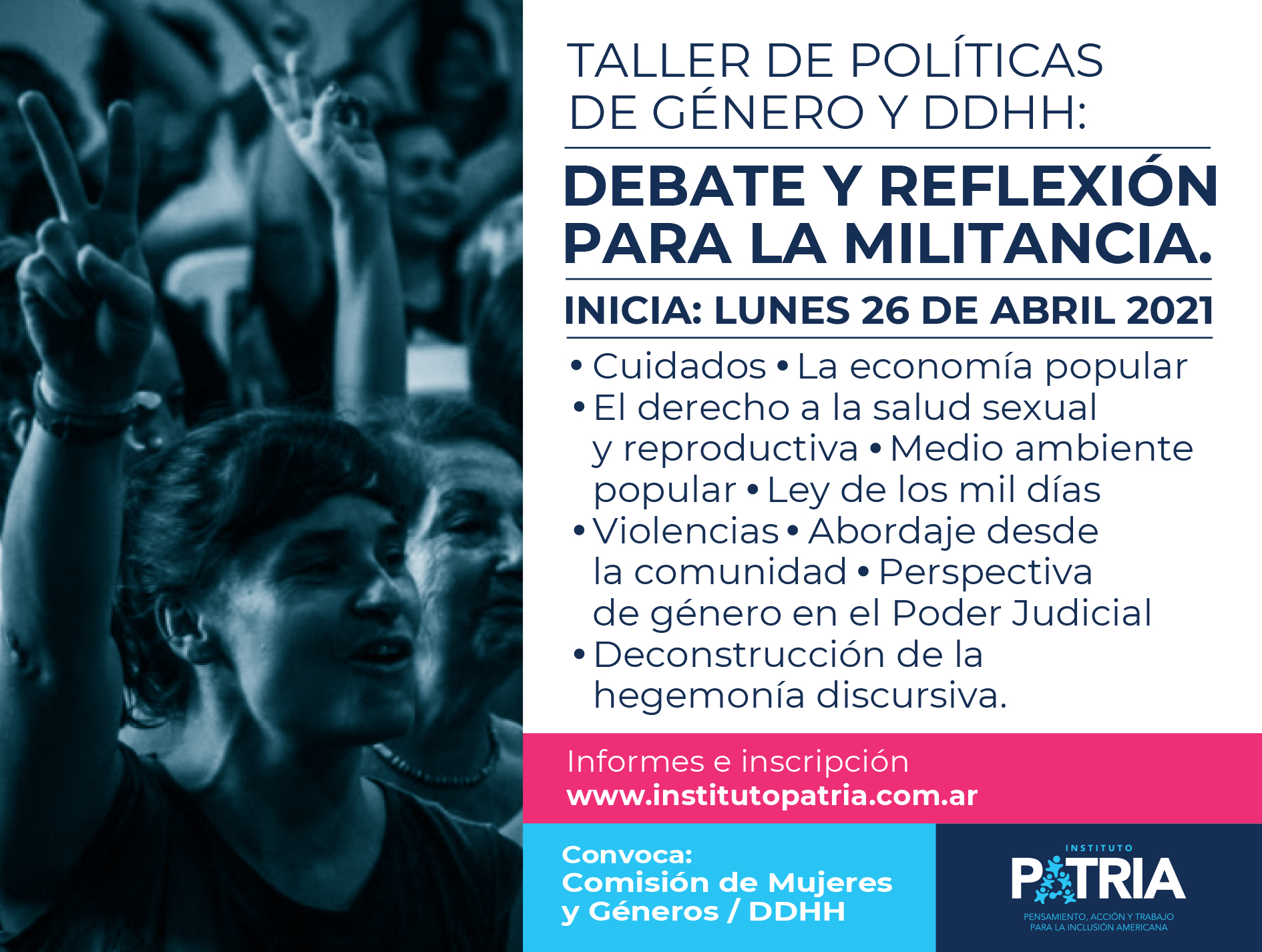 Taller de Políticas de Género y DDHH: debate y reflexión para la militancia.