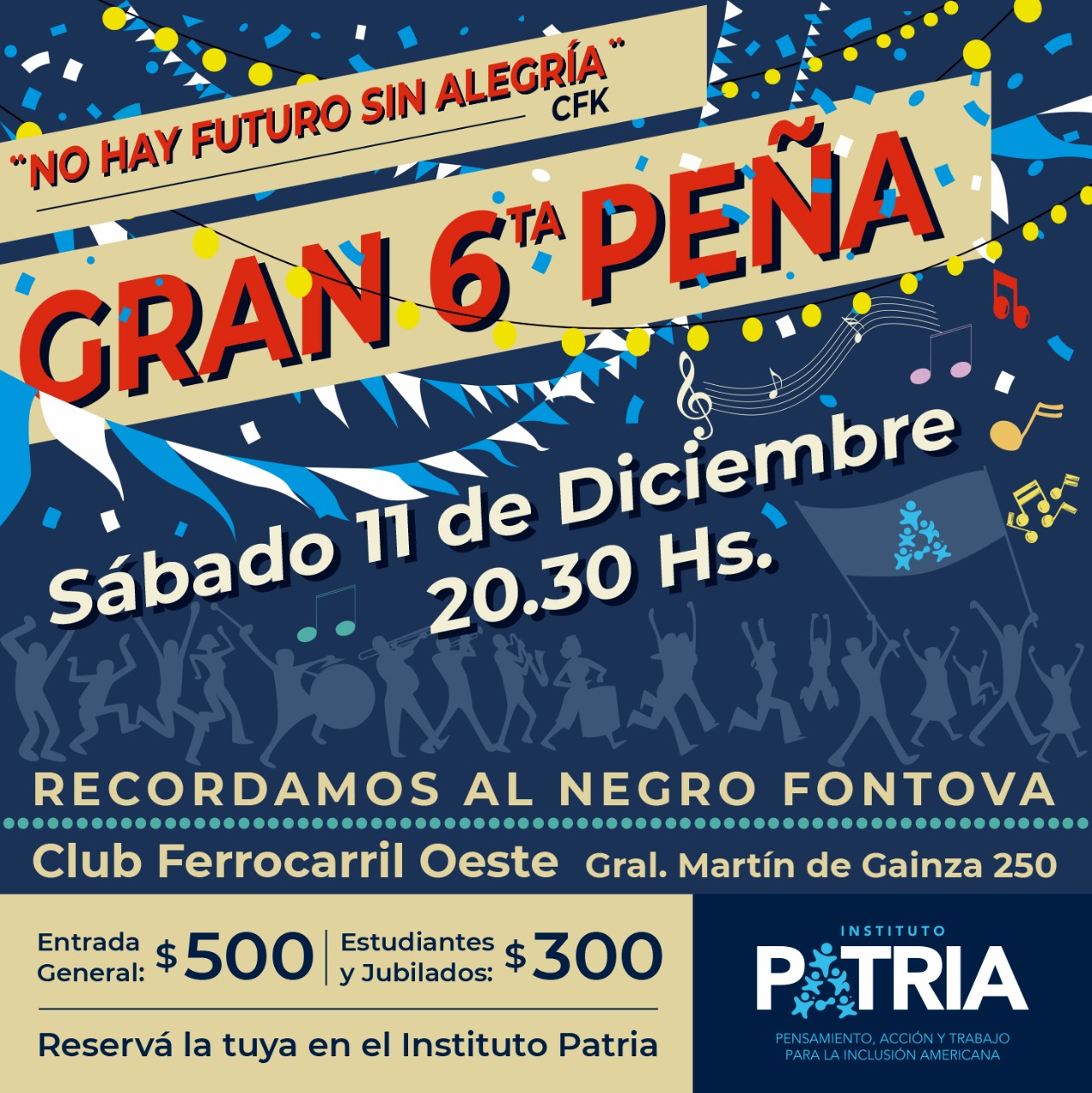 6ta PEÑA del Instituto PATRIA!