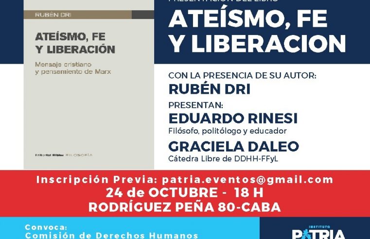 📣 Presentación del libro ATEÍSMO, FE Y LIBERACIÓNMensaje cristiano y pensamiento de Marx