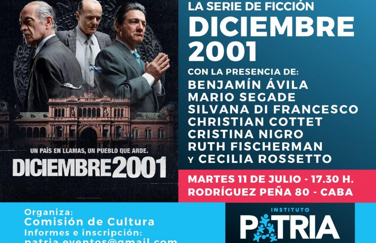 CHARLA SOBRE LA SERIE DE FICCIÓN «DICIEMBRE 2001»